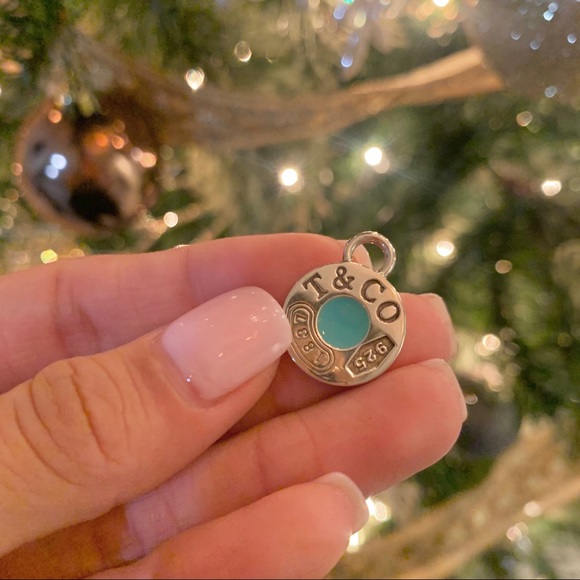 Tiffany & Co blue enamel circle charm - Picture 2 of 3